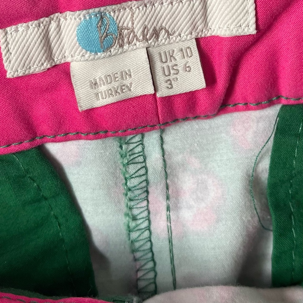 Boden pink/green print Richmond shorts sz 6 - Picture 3 of 8